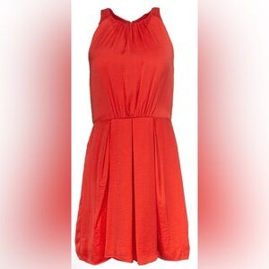 Rebecca Taylor orange a line dress with front pleats size 2 (T)